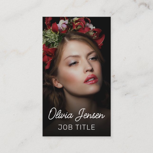 Minimalistische Fotografie Vollständiges Foto Mode Visitenkarte (Vorderseite)