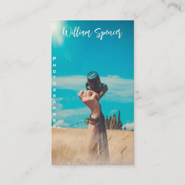 Minimalistische Fotografie Vollständiges Foto Visitenkarte (Vorderseite)