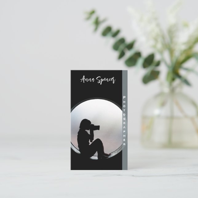 Minimalistische Fotografie Vollständiges Foto Visitenkarte (Stehend Vorderseite)