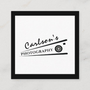 Minimalistische Fotografin Quadratische Visitenkarte