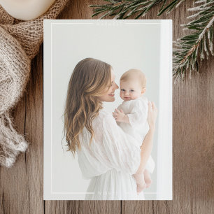 Minimalistische Fotokarte Einfach und elegant Einladung
