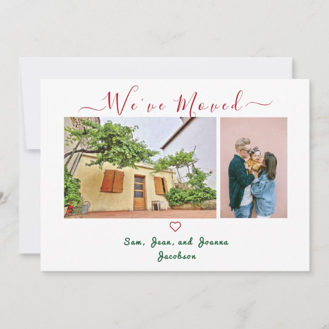 Minimalistische Fotos Moderne Typografie Wir haben Ankündigung (Vorderseite)