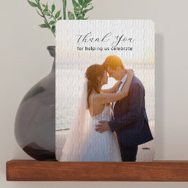 Minimalistische Fotovorlage Hochzeit Danke Karte