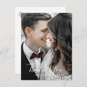 Minimalistische Fotovorlage Vielen Dank Postkarte