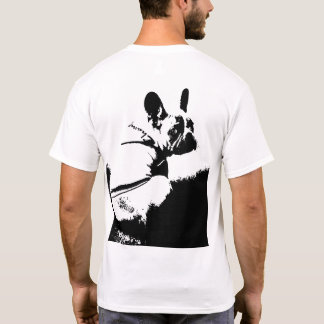 Minimalistische Französische Bulldogge Silhouette  T-Shirt