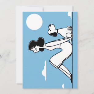 Minimalistische Frau- und Hund-Illustration Feiertagskarte