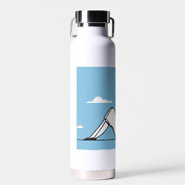Minimalistische Frau- und Hund-Illustration Trinkflasche