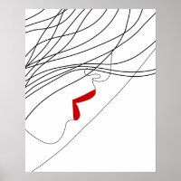 Minimalistische Frauen mit roter Lippe Kunst