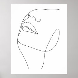 Minimalistische Frauen sehen sich einer Kunstform  Poster