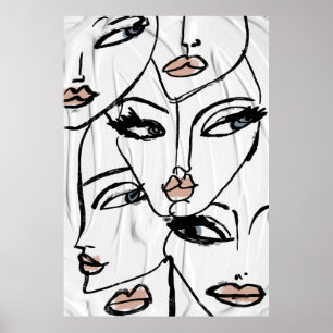 Minimalistische Frauenkunst Poster