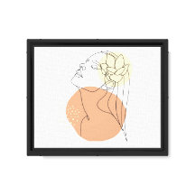 Minimalistische Frauenlinienkunst-Wandkunst