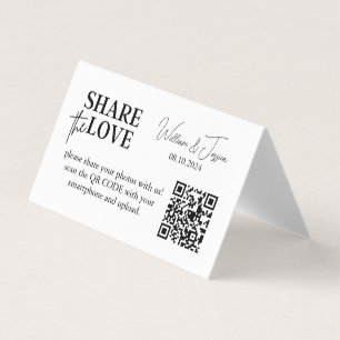 Minimalistische Freigabe des Qr-Codes der Liebe    Visitenkarten