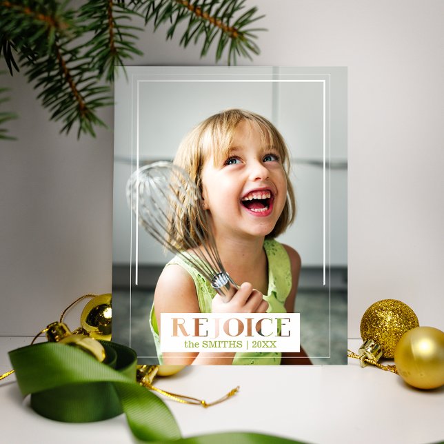 Minimalistische Freude Modernes Foto Postkarte (Von Creator hochgeladen)