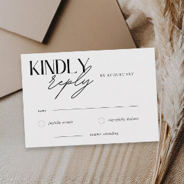 Minimalistische freundliche Antwort Hochzeits RSVP