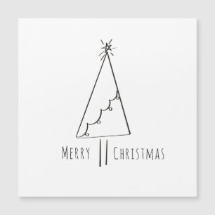 Minimalistische frohe Weihnachtsbaumkunst Magnetkarte