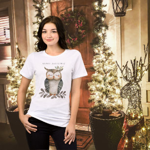 Minimalistische frohe Weihnachtsschale Tri-Blend Shirt
