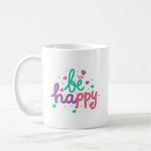 Minimalistische fröhliche Farbliche Positivität Aq Kaffeetasse