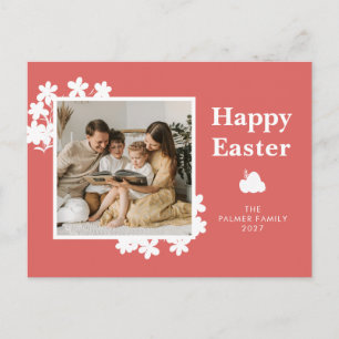 Minimalistische Frühlings-Oster-Personalisierte Fa Feiertagspostkarte