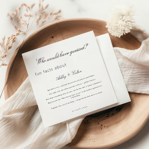 Minimalistische Fun Facts über die Hochzeit der Ne Serviette