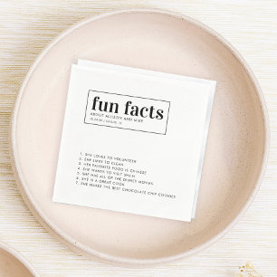 Minimalistische Fun-Fakten Hochzeiten von Napkins Serviette