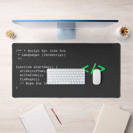 Minimalistische Funktion startDay() Entwickler-Wit Schreibtischunterlage