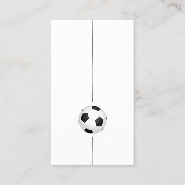 Minimalistische Fußball-Karte Visitenkarte (Vorderseite)