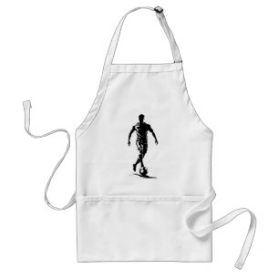 Minimalistische Fußballspieler-Silhouetten-Kunstsc Schürze