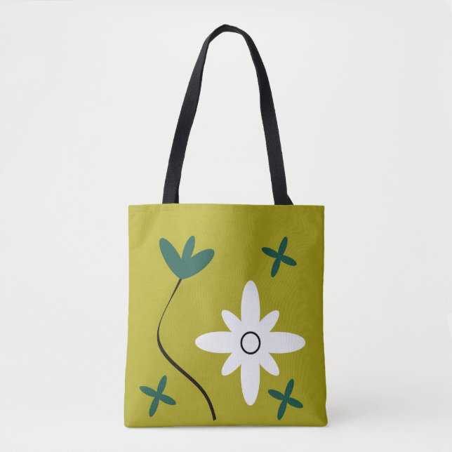 Minimalistische Gänseblümchen-Blumen-Abstrakte-Bot (Vorderseite)