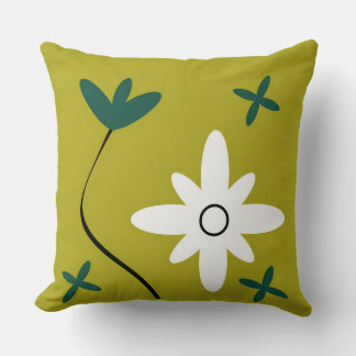 Minimalistische Gänseblümchen-Blumen-Abstrakte Bot Kissen