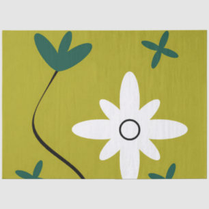 Minimalistische Gänseblümchen-Blumen-Abstrakte Bot Seidenpapier