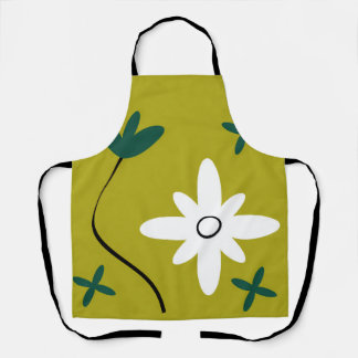 Minimalistische Gänseblumenblüten-Abstrakte-Botani Schürze