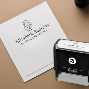 Minimalistische Geburtsdoula-Logo-Schwangerschaft Permastempel