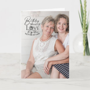 Minimalistische Geburtstagsgeschenke für Schwieger Karte