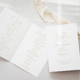 Minimalistische geflochtene Hochzeit in Gold-Klass Programm