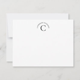 Minimalistische gekurbelte Textflatterkarte Mitteilungskarte