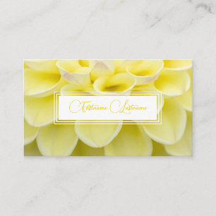 Minimalistische gelbe Blume Florist weißes Rechtec Visitenkarte