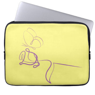 Minimalistische gelbe Laptop-Hülle Laptopschutzhülle
