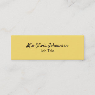 Minimalistische Gelbe Minikarte Mini Visitenkarte