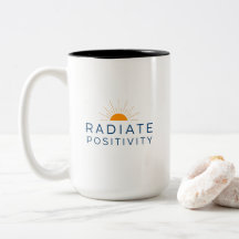 Minimalistische gelbe Sonne strahlt Positivität au