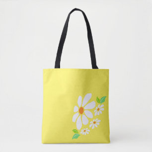 Minimalistische Gelbe und Weiße Blume Zeichnend