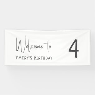 Minimalistische Gender Neutral Welcome Birthday Pa Banner