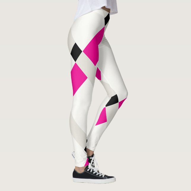 Minimalistische Geofarben blockiert Leggings der M (Rechts)