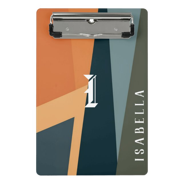 Minimalistische Geometrie Abstrakt Mini Klemmbrett (Vorderseite)