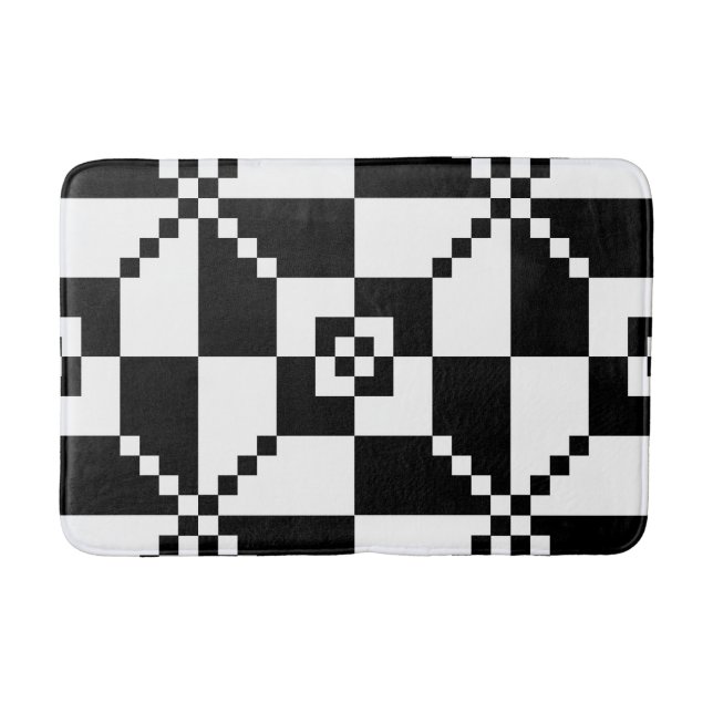 Minimalistische Geometrie Badematte (Vorderseite)