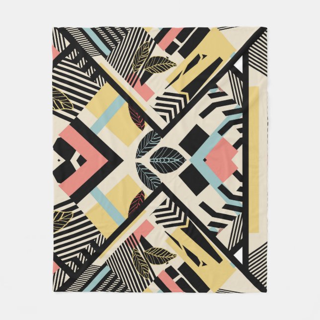 Minimalistische Geometrie: Musterdesign Fleecedecke (Vorderseite)