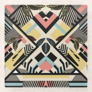 Minimalistische Geometrie: Musterdesign Glasuntersetzer