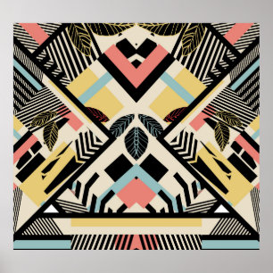 Minimalistische Geometrie: Musterdesign Poster