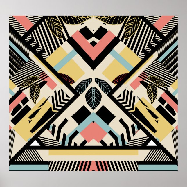 Minimalistische Geometrie: Musterdesign Poster (Vorne)