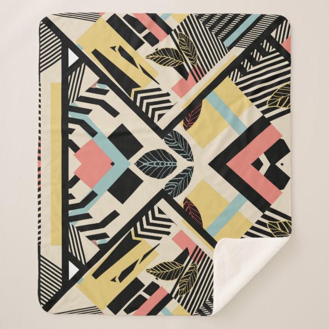 Minimalistische Geometrie: Musterdesign Sherpadecke (Vorderseite)