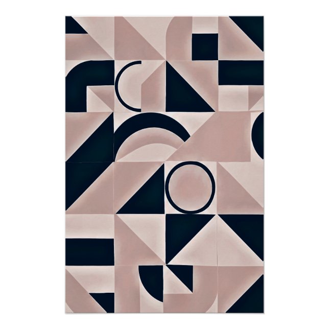 Minimalistische Geometrie Poster (Vorderseite)